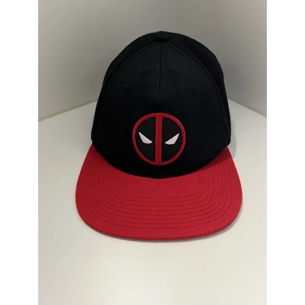 Deadpool Baseball Hat Cap Snap Back Black Red Marvel Adjustable Mens OS